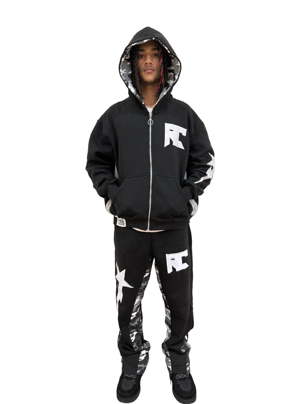 Black Camo Starstrike Sweatsuit - rawcityshop 