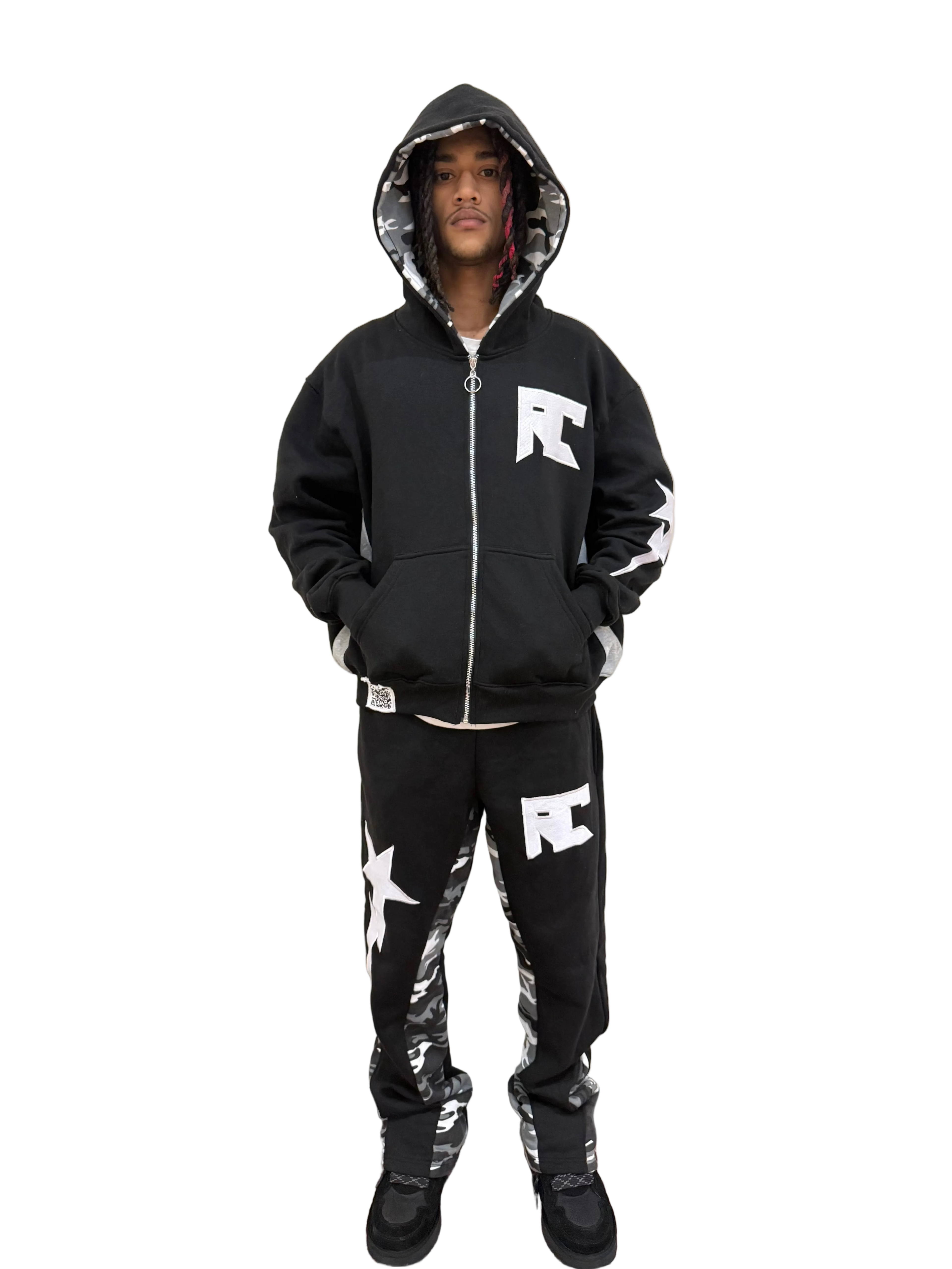 Black Camo Starstrike Sweatsuit - rawcityshop 