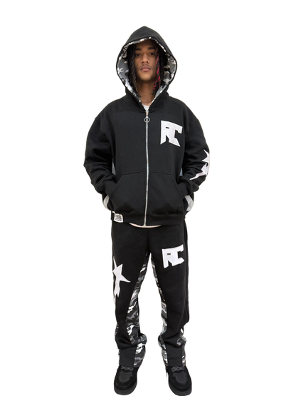 Black Camo Starstrike Sweatsuit - rawcityshop 