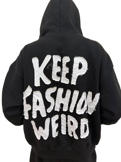 "Keep Fashion Weird" Hoodie (Black) - rawcityshop 