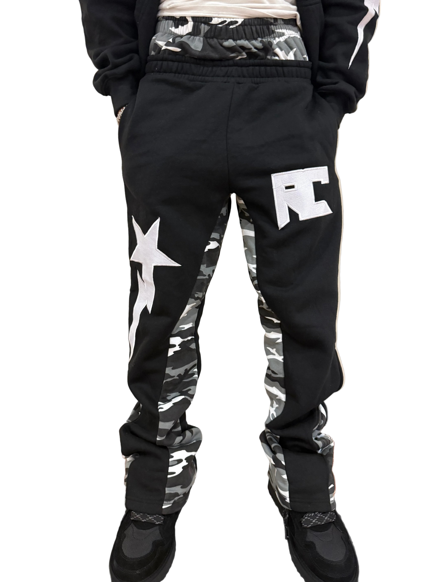 Black Starstrike Double Layer Sweats - rawcityshop 