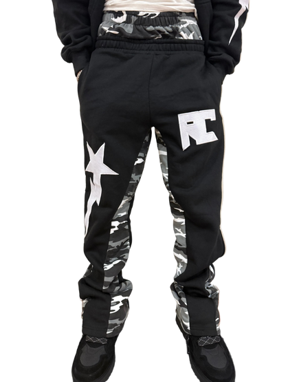 Black Starstrike Double Layer Sweats - rawcityshop 