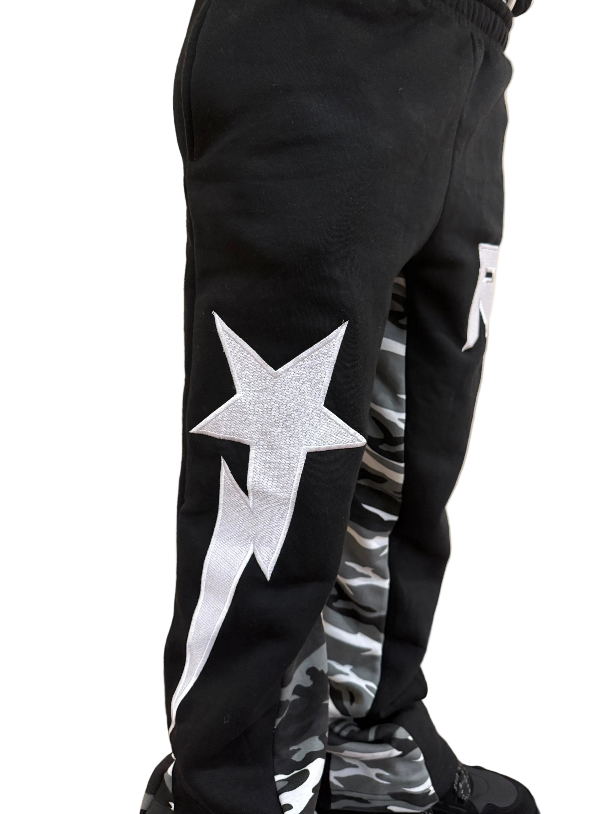Black Starstrike Double Layer Sweats - rawcityshop 