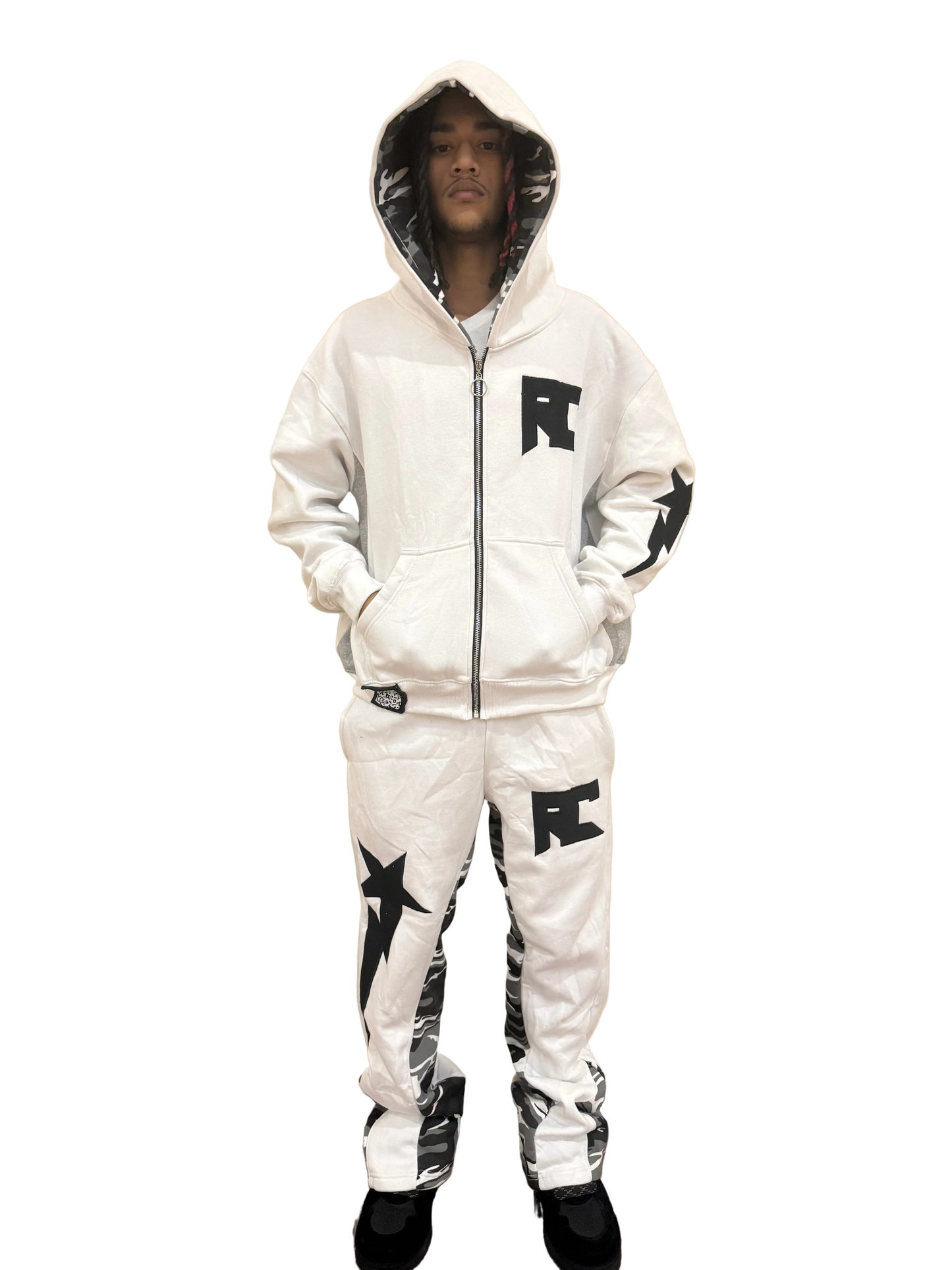 White Camo Starstrike Sweatsuit - rawcityshop 