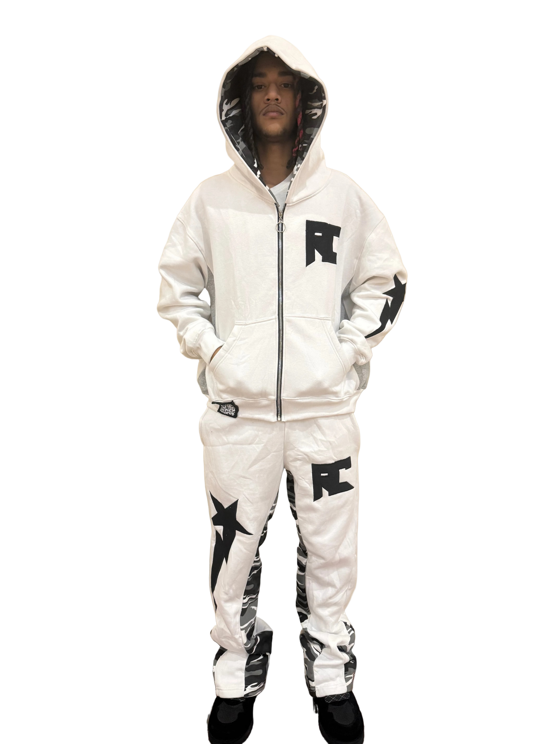 White Camo Starstrike Sweatsuit - rawcityshop 