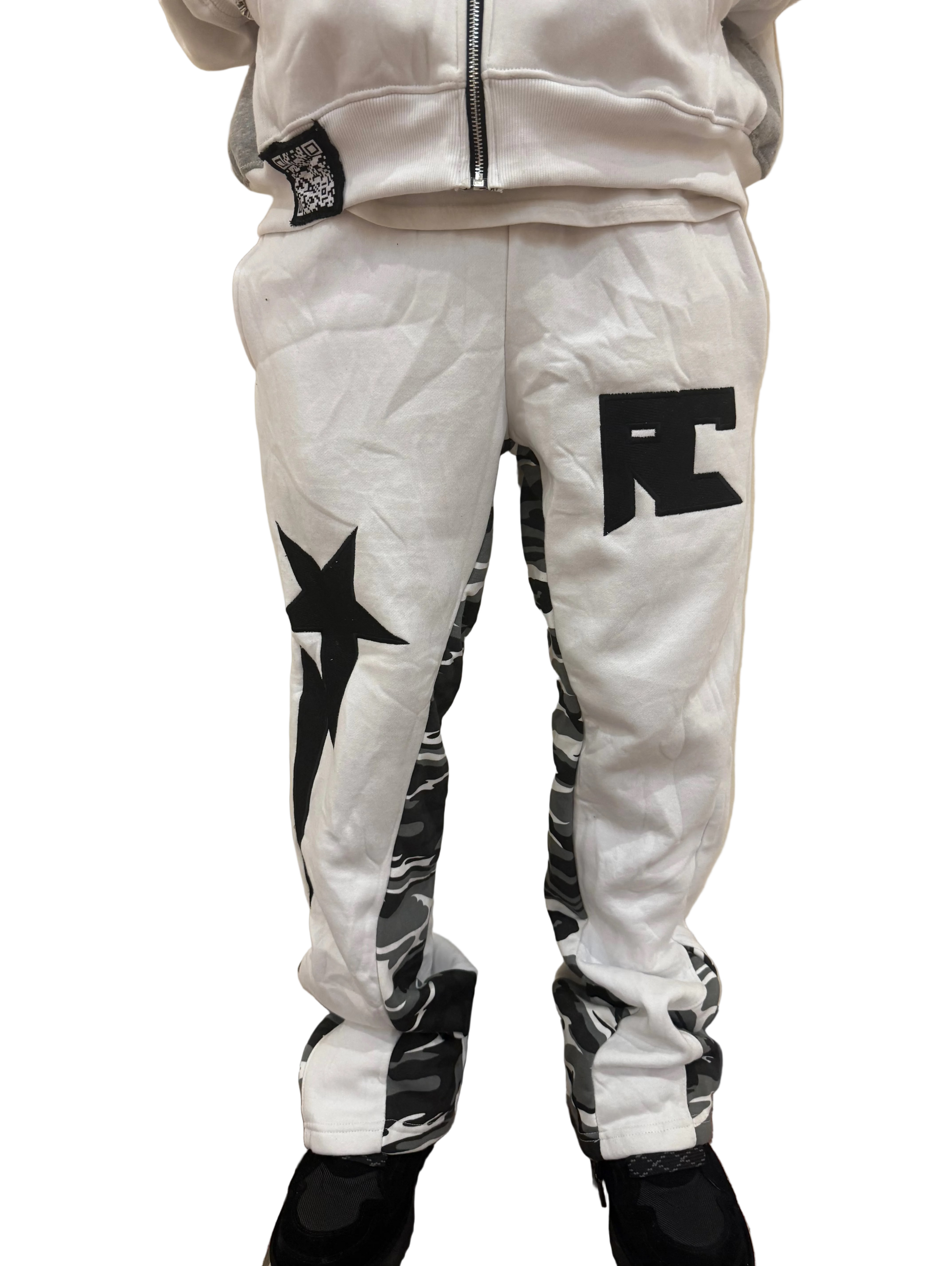 White Starstrike Double Layer Sweats - rawcityshop 