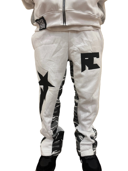 White Starstrike Double Layer Sweats - rawcityshop 